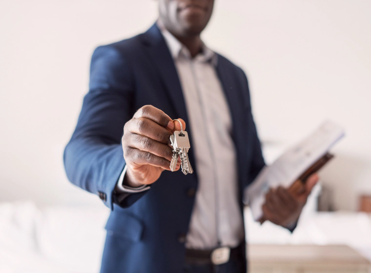 man with key for new home for sale valencia pa